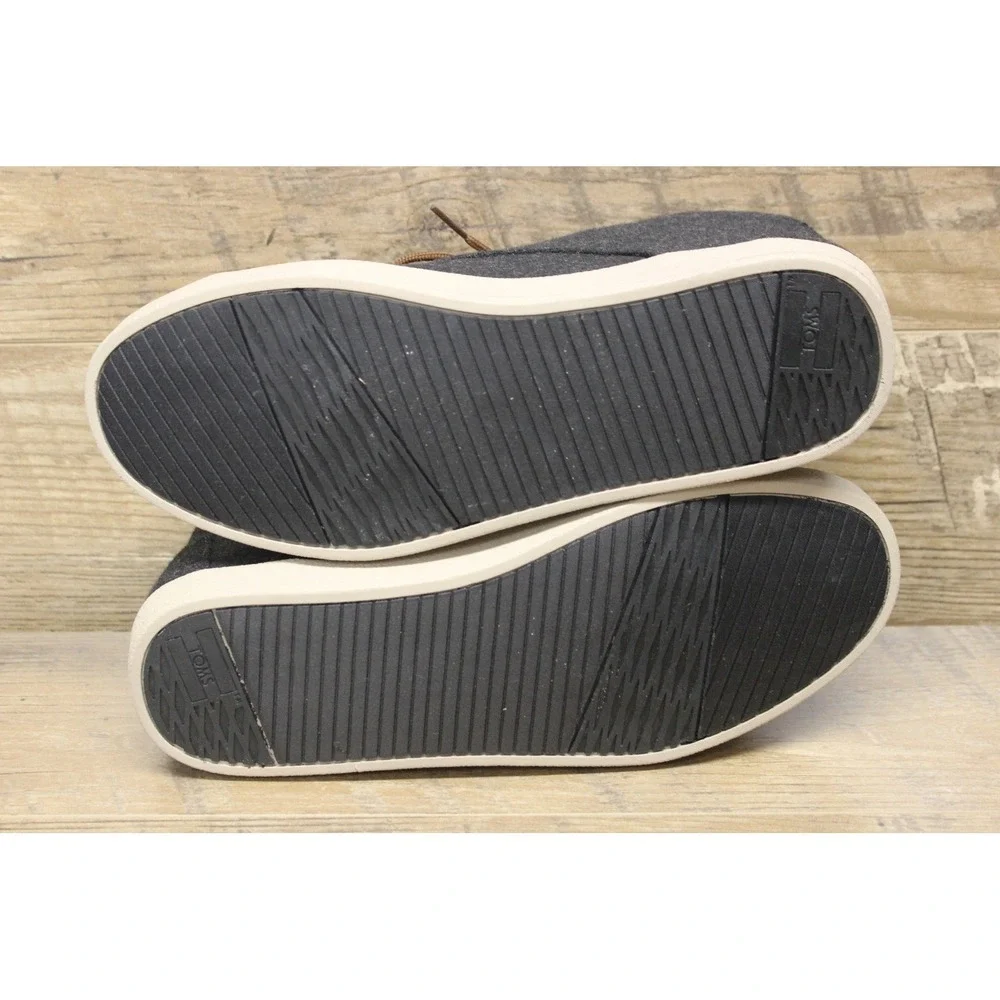 TOMS Paseo Mid Ankle Shoes Mens 8.5 Black Wool Casual Outdoor Cozy Urban Style